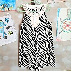 Gymboree | Sleeveless Zebra Striped Cotton Dress